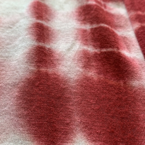 Papermoon Women’s Maroon Short Sleeve Tie Dye T-Shirt - Picture 5 of 5
